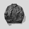 Men's Oversized American Retro Leather Jacket - Stylish High-End Streetwear