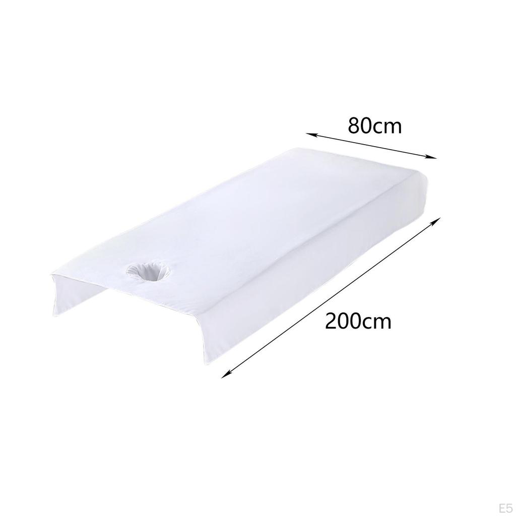 Beauty Salon Massage Table Sheet Cover with Breathable Hole 80Cmx200cm Durable Easily Install