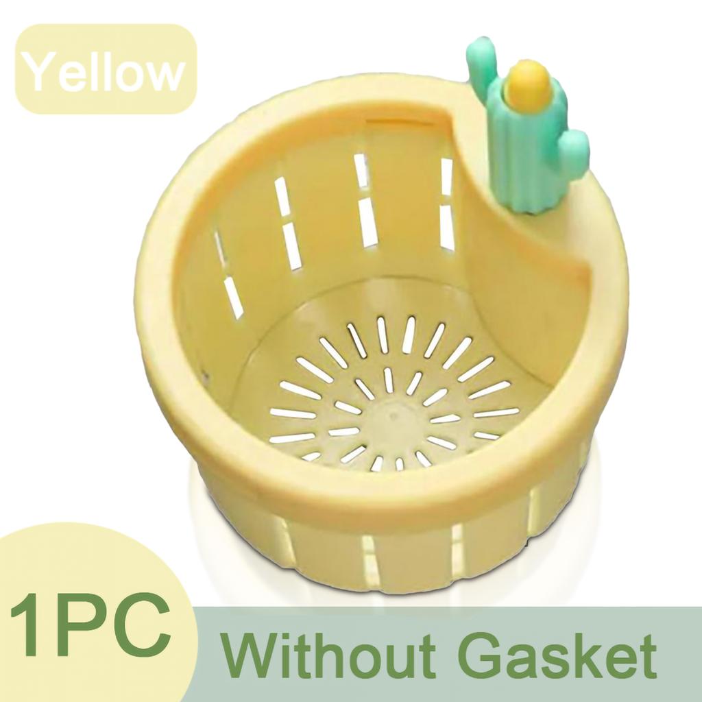 Фильтр для кухонной мойки, автоматический сливной фильтр, корзина для слива, фильтр для мусора, полка, фильтр для мусора, дизайн в виде мультяшного кактуса, многофункциональный