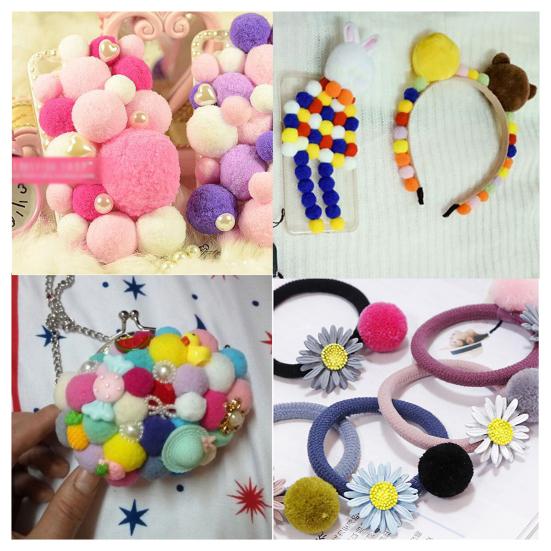 300 шт. помпонов для рукоделия 10 мм пушистые фетровые шарики однотонные пушистые помпоны для кукол гирлянда DIY поделки украшения