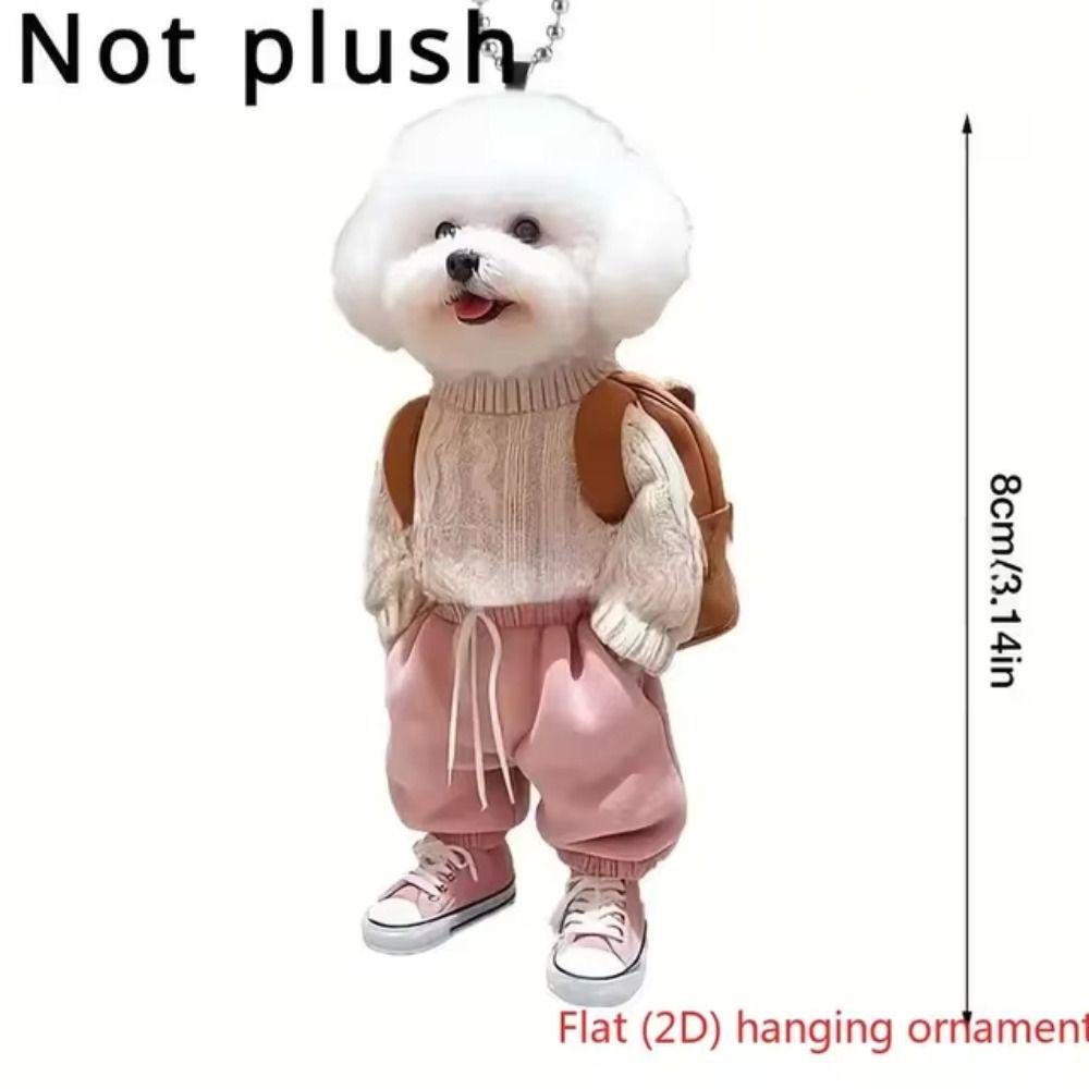 Креативные подвески для автомобиля Щенок Человек Рюкзак Акриловая плоская подвеска для автомобиля