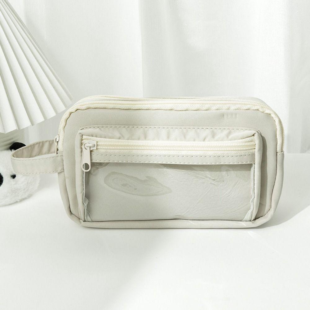 Косметичка Эстетическая сумка-карандаш Большая вместительная подставка для карандашей Простая канцелярская сумка для студентов