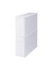 Dust Bin with Lid Sorting Drawer Station Super Slim 2 Tiers Width 14cm White 18L Made In Japan Like-it Approx. Approx. FBS-2