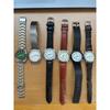 Used [Battery replaced & cleaned] Men's wristwatch 6-piece set (Q&Q, ALBA, FALCON, etc.)