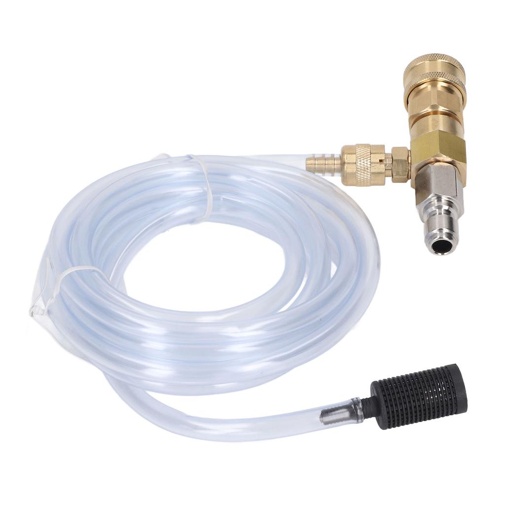 5000PSI Chemical Injector Brass Stainless Adjustable Downstream Injector with 9.8ft Tube for Pressure Washer Accessories