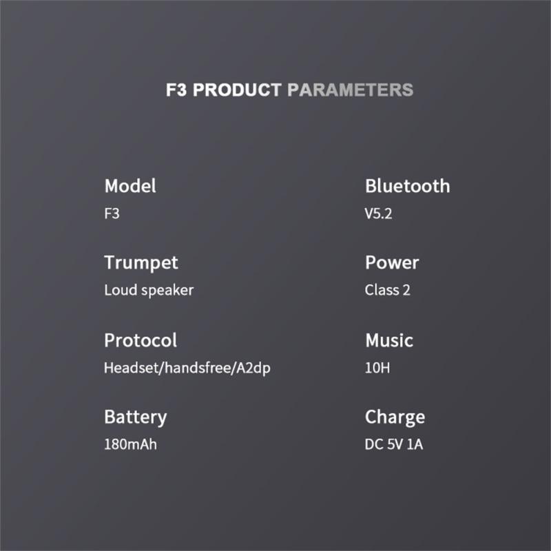 F3 Наушники с костной проводимостью, совместимые с Bluetooth 5.2, Беспроводные спортивные бизнес-наушники для улицы