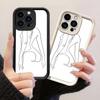 JT311 Линейный рисунок женщины для iPhone 17 16 15 14 Pro Max Samsung S26 S25 Ultra A17 A16 A07 A56 A06 A05 A04 A13 Xiaomi 15T Redmi 15c Note 14 Мягкий чехол