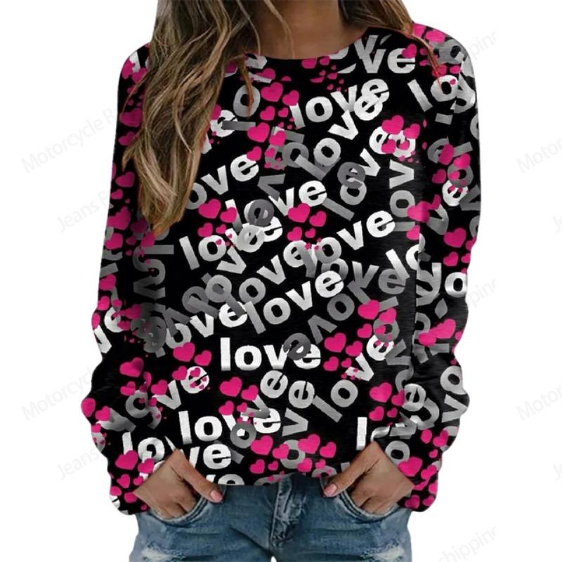 Толстовка с принтом Love Heart 3D, женская мода, толстовки с круглым вырезом и графическим принтом, толстовки на Хэллоуин, подарок на День святого Валентина, толстовка, пальто, фестиваль