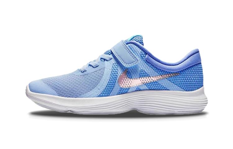 Nike REVOLUTION 4 Низкие детские кроссовки для бега Светло-голубые Дети возрастом от 3 до 7 лет BV7443-400