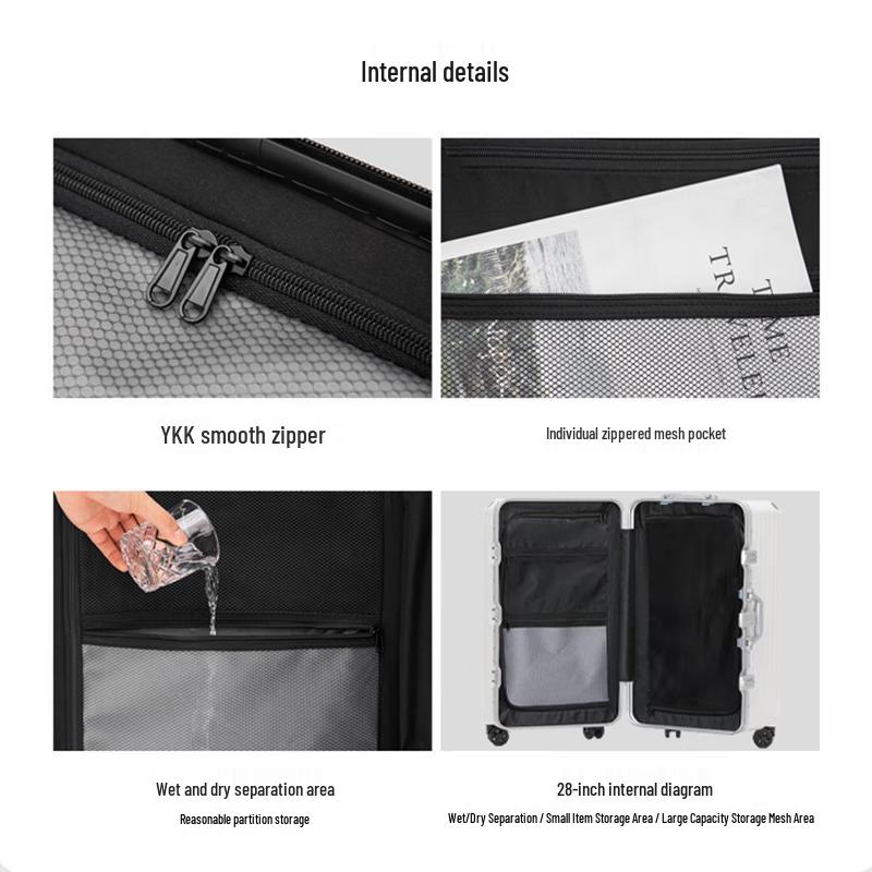 Shinao 36-inch Hardside Luggage with Aluminum Frame