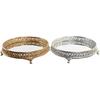 Snack Tray - DKD HOME DECOR - Standard - Gold and Silver Color - Resin and Mirror - 38.5 X 38.5 X 8 Cm