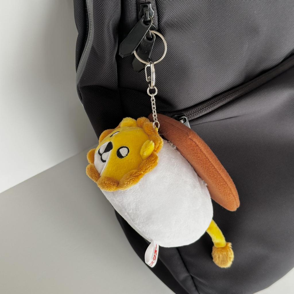 Sushi Zoo - Sushizoo Sushi Leo Lion Plush Mascot Keychain Mix of Sushi and Animals Sleepy Face The topping is a conger eel that can be removed Fluffy