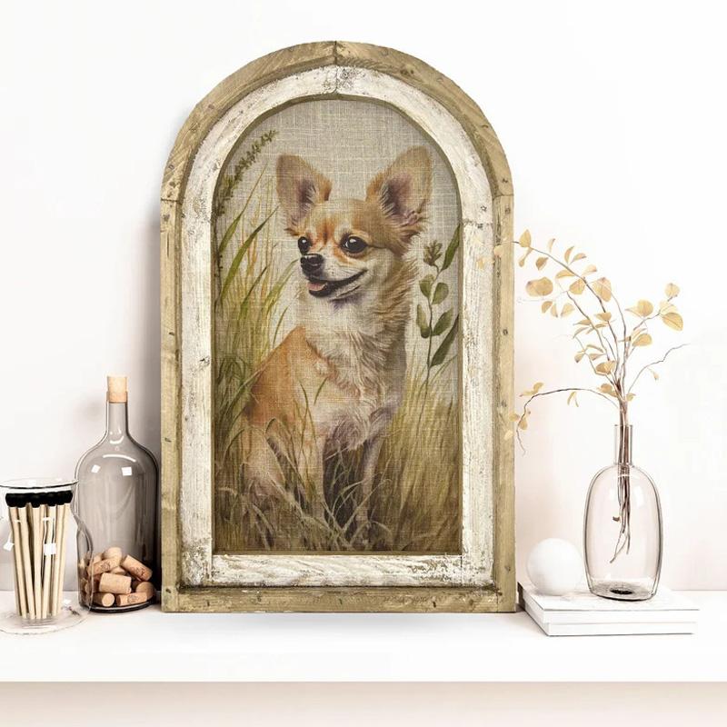 1Pc Retro Wall Art Farmhouse Decor Craft Wooden Print Pictures Arch Design Rustic