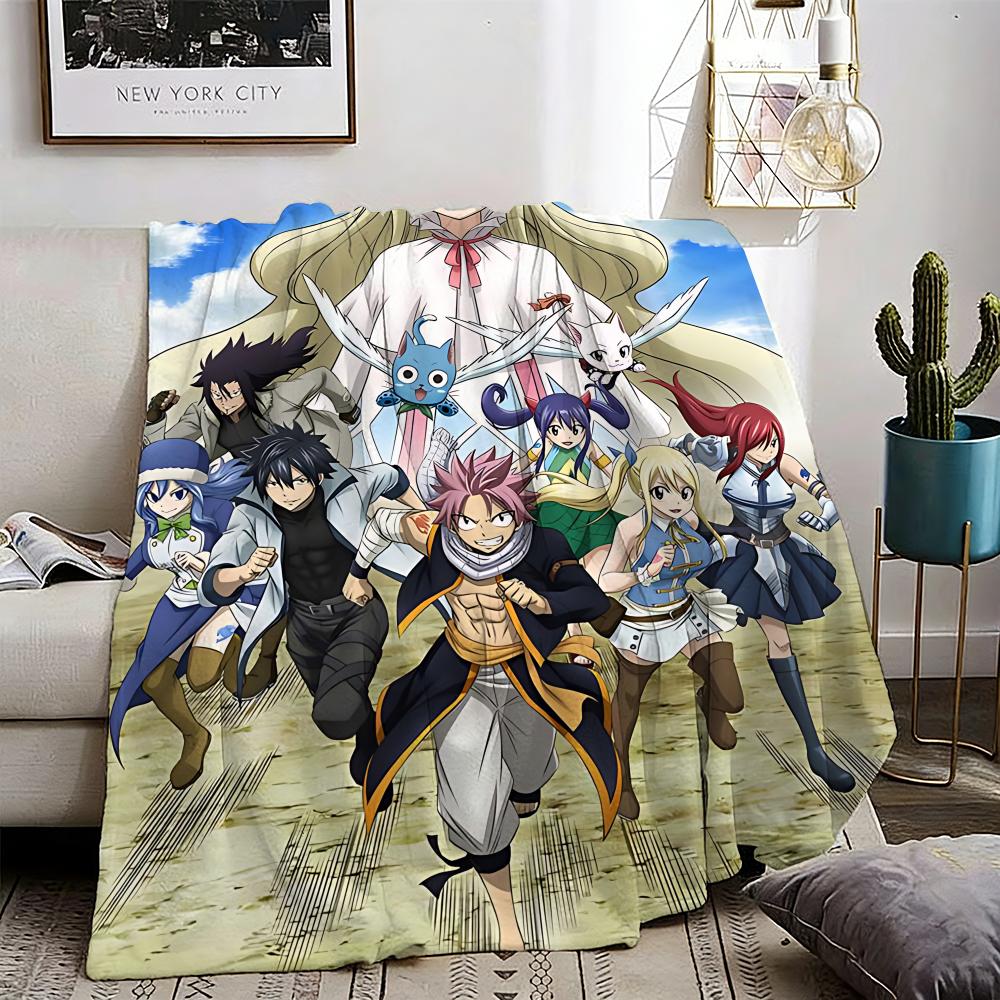 Классические комиксы Аниме FAIRY TAIL Легкое одеяло 240 г Фланелевое Мягкое Безопасное для кожи для летнего охлаждения