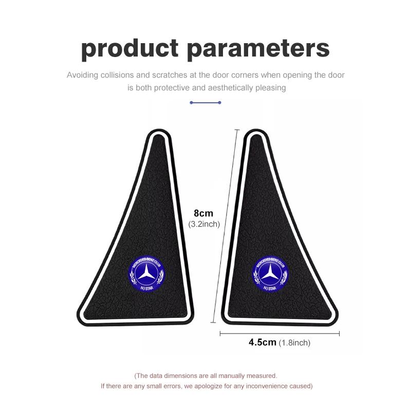 CQM1 2pcs Car Door Corner Cover Anti Collision Bumper Sticker For Mercedes Benz AMG A C E S G Class W201 W210 W108 W204 W205 W203