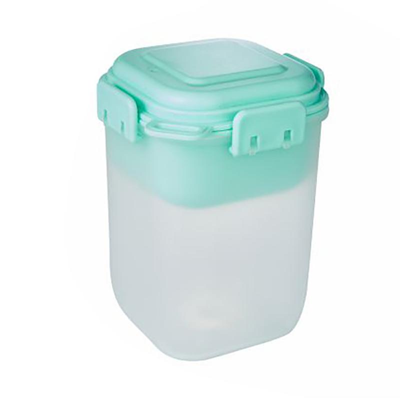 Портативный двухслойный стакан для салата, пластиковый стаканчик для завтрака с ложкой, съемный контейнер для льда, герметичное уплотнение для хранения молока, фруктов, овсянки