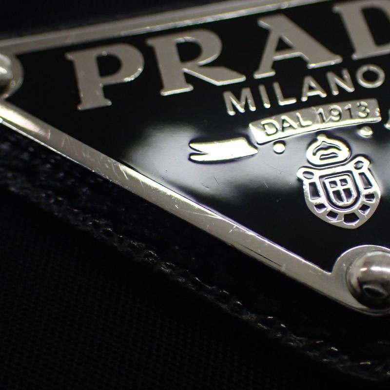 PRADA  1BH046 Shoulder Bag black/NERO Nylon/leather Women