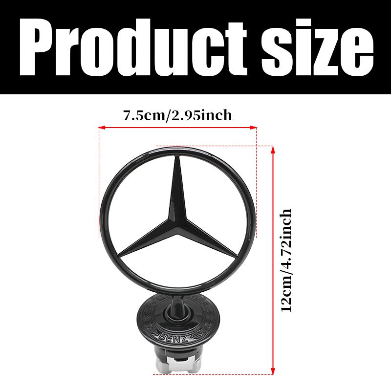 CRI11 шт. 44 мм 3D Металл Синий Хром Звезда Капот Значок Логотип для Mercedes Benz AMG W202 W203 W204 W208 W210 W220 W221