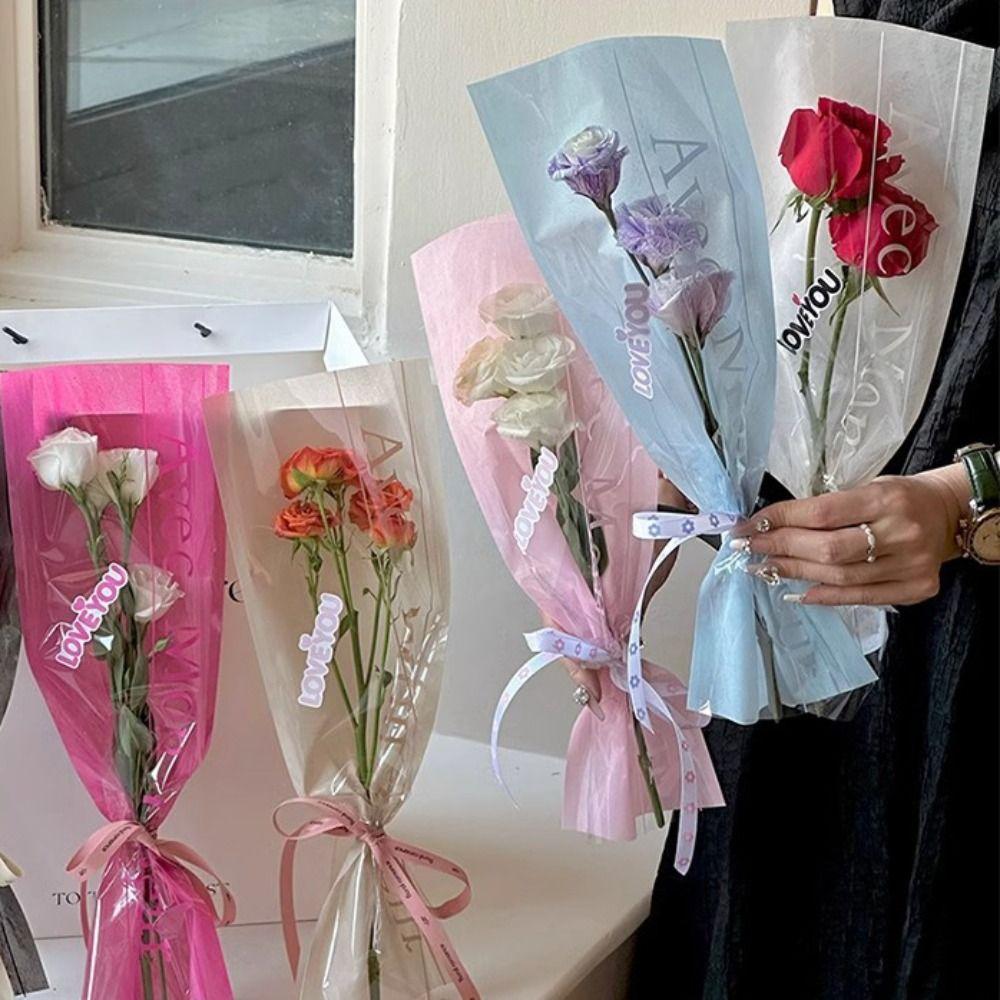 20 шт. Сделанный вручную DIY Букет роз Упаковочный пакет Целлофановый пакет для упаковки цветов День матери