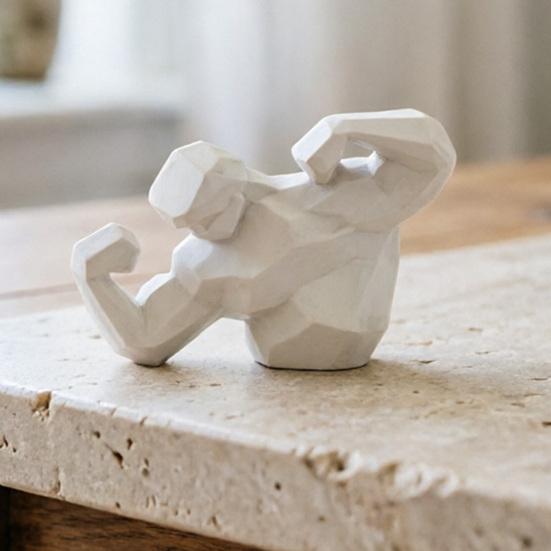 Абстрактная статуэтка мускулистого мужчины 3D-печать, мускулистая мужская фигурка, коллекционная современная скульптура бодибилдера для декора офисного стола, подарки для людей из спортзала, мужчин
