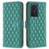 BINFEN COLOR BF Стиль-14 Для TCL 50 SE Кошелек Чехол Ромбовидная Сетка Чехол для Телефона из ПУ Кожи
