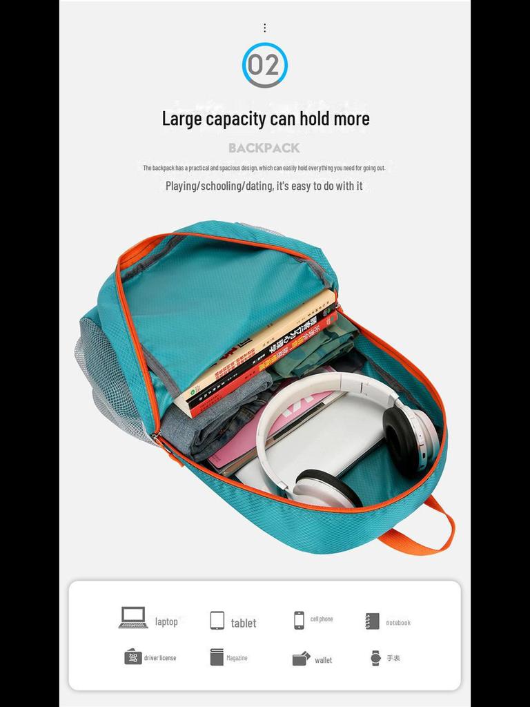 Unisex Ultra-Light Foldable Waterproof Outdoor Backpack for Hiking and Travel