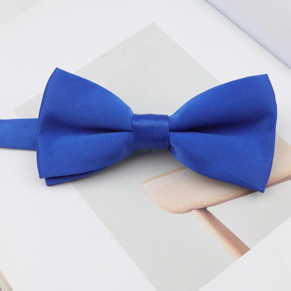 Мужской однотонный галстук-бабочка, модный регулируемый смокинг, классический галстук-бабочка для свадебной вечеринки