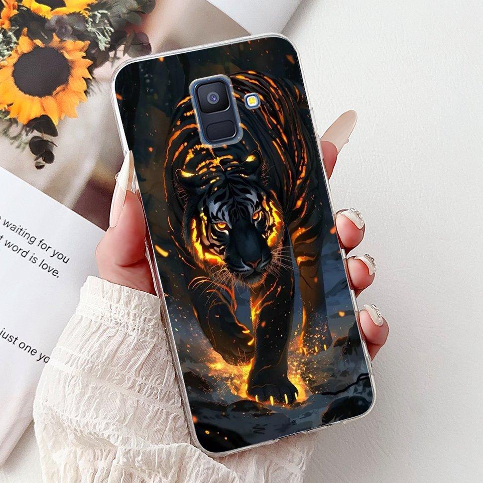 Чехол для Samsung Galaxy A6 2018 Роскошный Расписной Чехол Мягкий Силиконовый Чехол для Телефона Для Samsung A 6 A6 GalaxyA6 2018 Задняя Крышка Coque