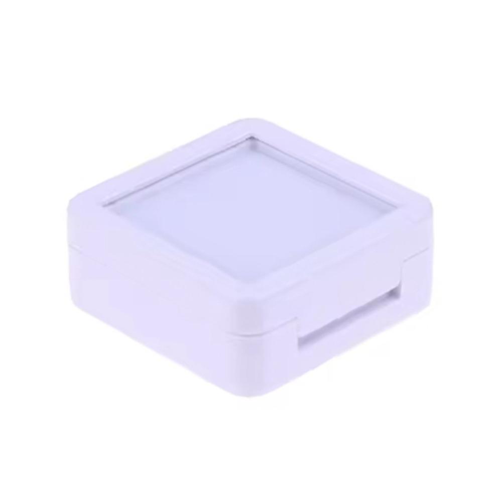 Packaging Transparent Rhinestone Jar Box Flip Lid Acrylic Crystal Display Case White Black Gemstone Holder Organizer