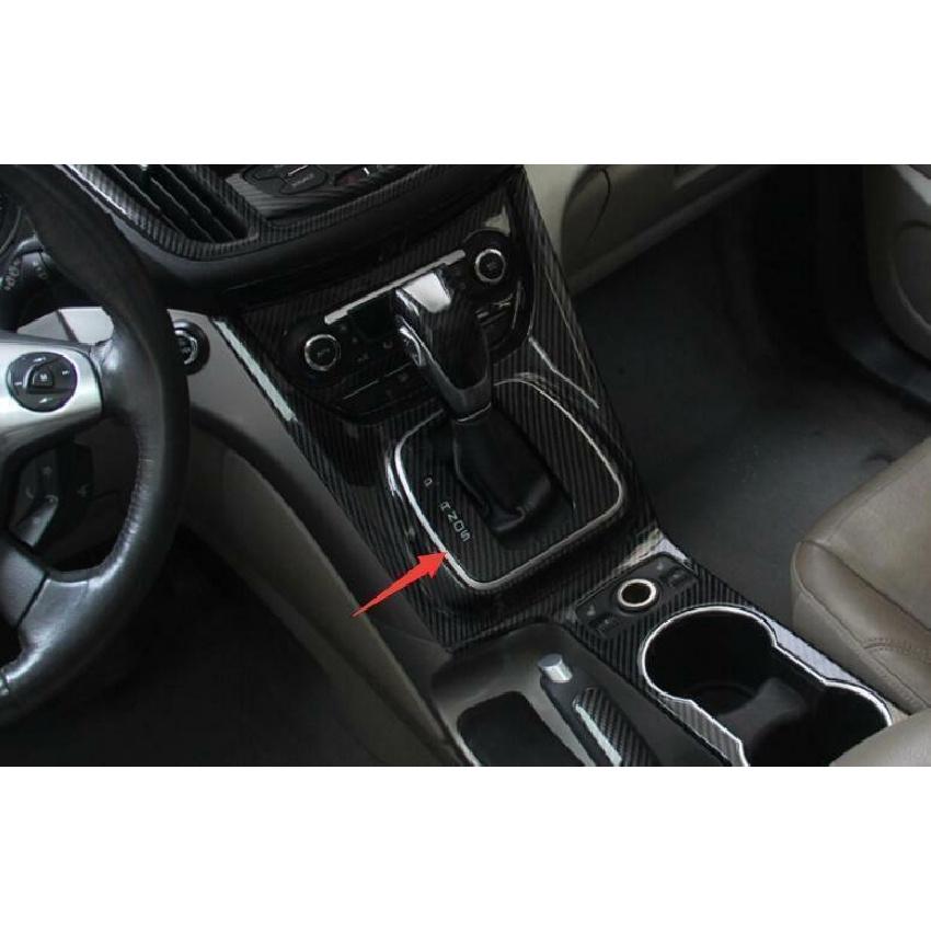 Для Ford Escape Kuga 13-16 Отделка рамки рычага переключения передач центральной консоли из углеродного волокна 1*