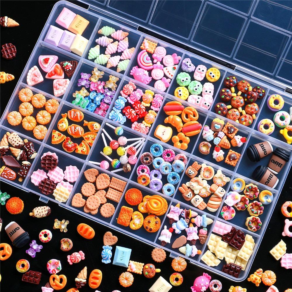 Lollipop Bead Butterfly 3D Resin Nail Charms Mix Colors Nail Accessories DIY Manicure