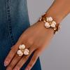Elegant Flower Bracelet Ring Set
