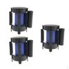 3PCS 2m Blue Stanchion Queue Extended Retractable Belt
