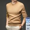 Hengyuanxiang Men's Lightweight Cashmere Blend Crew Neck Sweater