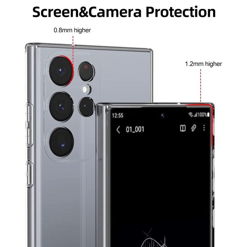 Прозрачный силиконовый чехол Crystal для Samsung Galaxy S25 Ultra S24 S23 S22 S21 FE Ultra Plus Мягкая ультратонкая задняя крышка Чехлы Fundas