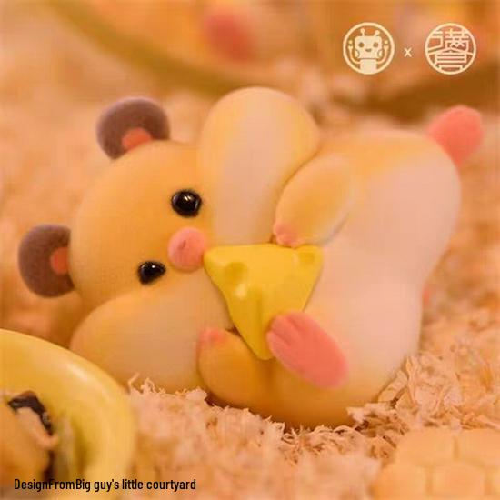 Модная игровая фигурка-брелок RIBOSE, слепой бокс, пушистый плюшевый хомяк