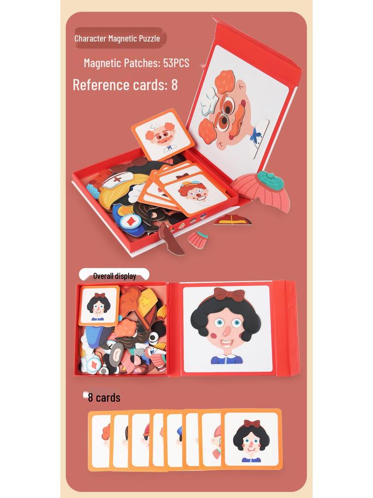 Cross-Border Children's Magnetic Educational Puzzle Set: Transportation, Characters, Ocean & Dress-Up Themes