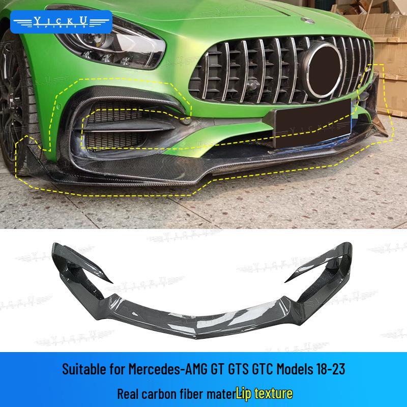 Mercedes AMG GT/GTS/GTC Carbon Fiber Body Kit: Front Lip, Rear Lip, Side Skirts, Rear Spoiler, Wind Deflectors.
