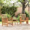 VidaXL Garden Chairs 2 Pcs Solid Acacia Wood