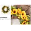 Искусственный Ротанг Подсолнух Гирлянда Венок Домашнее Кафе Стена Партии Висячий Декор