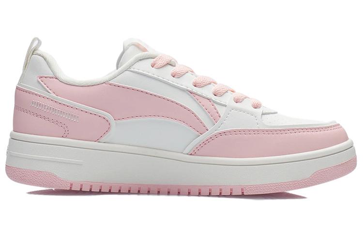Li Ning Synthetic Leather Comfortable Slip Resistant Cushioning Abrasion Resistant Low top Skateboard Shoes Women's AGCS134-1