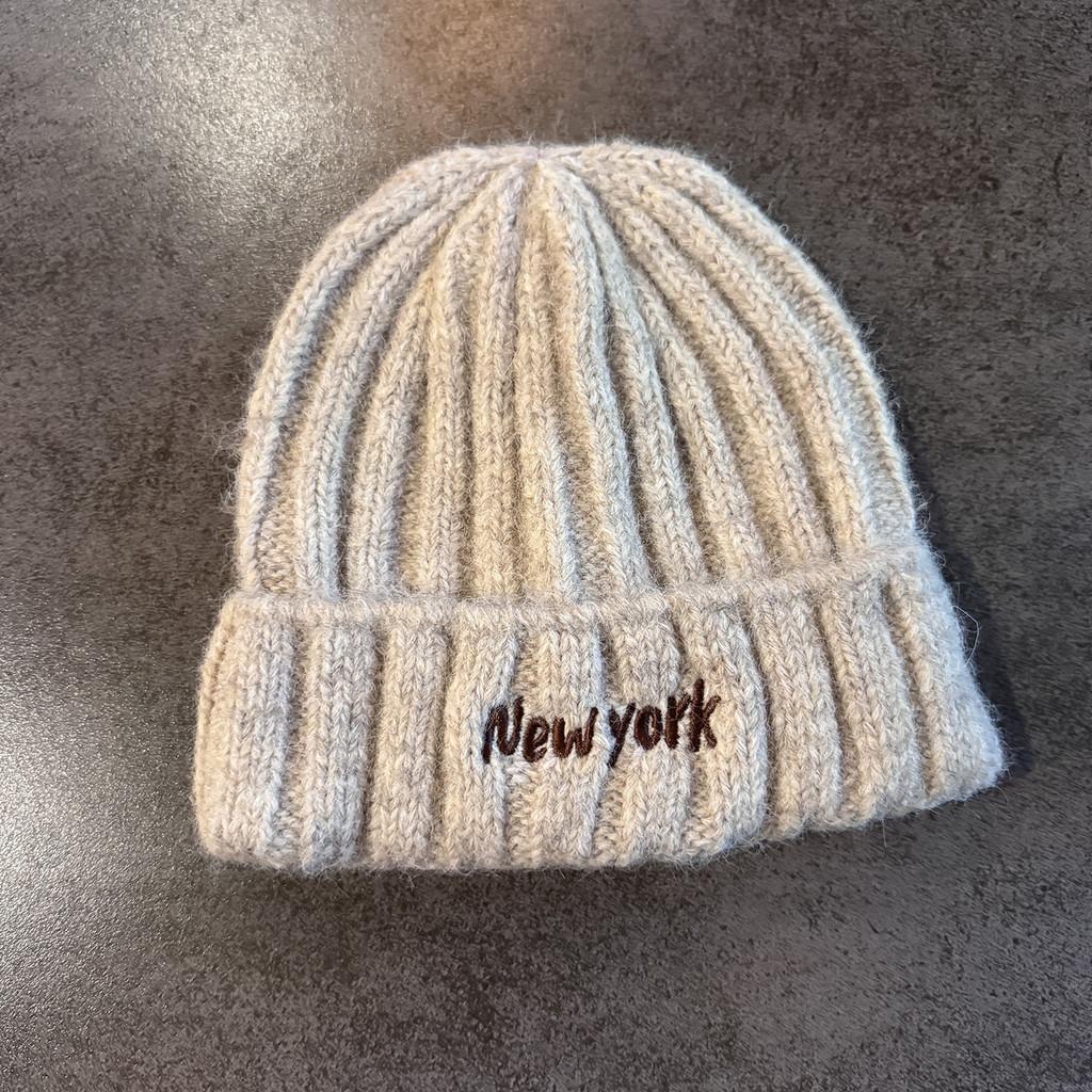 Lettering York New Knitted Hat With Windproof Warmth For Casual Gift Fashion