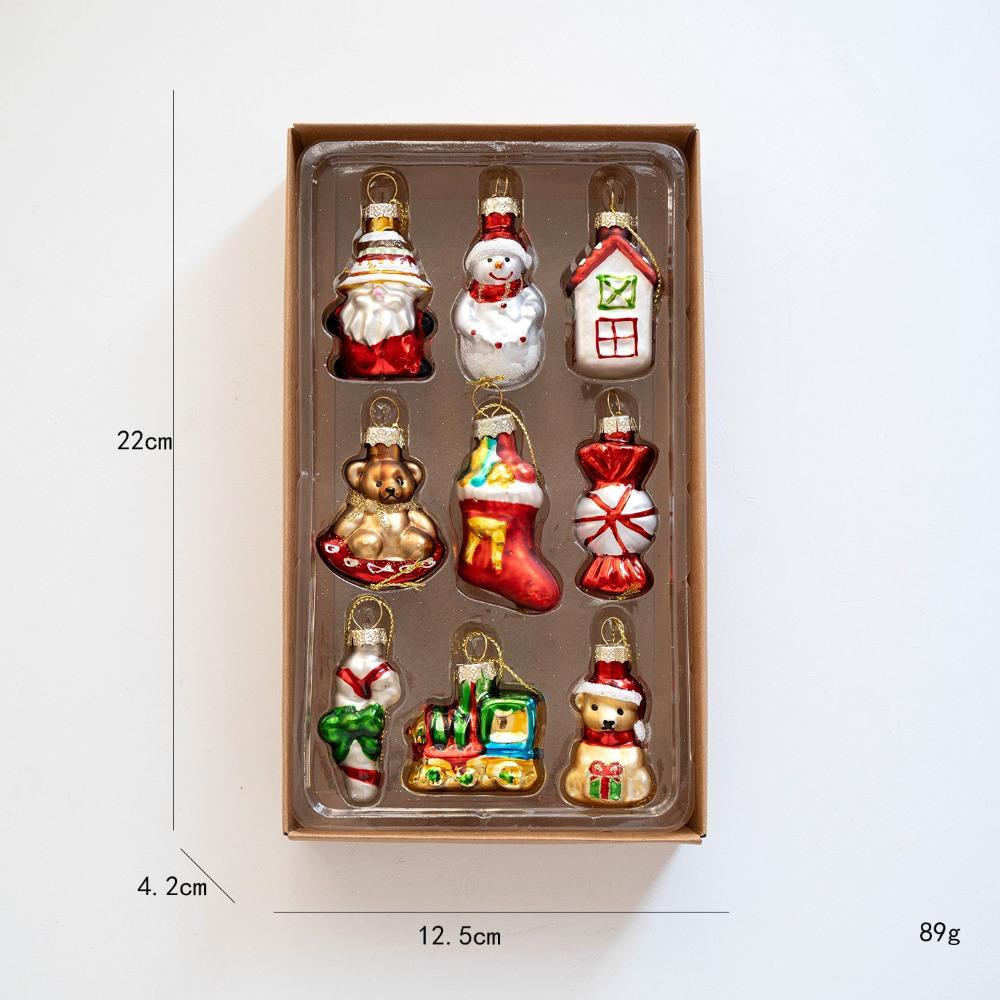 6/9 шт. DIY Декор Украшение для Рождественской елки Цветной Рождественский кулон Кулон Санты Подарки Декор