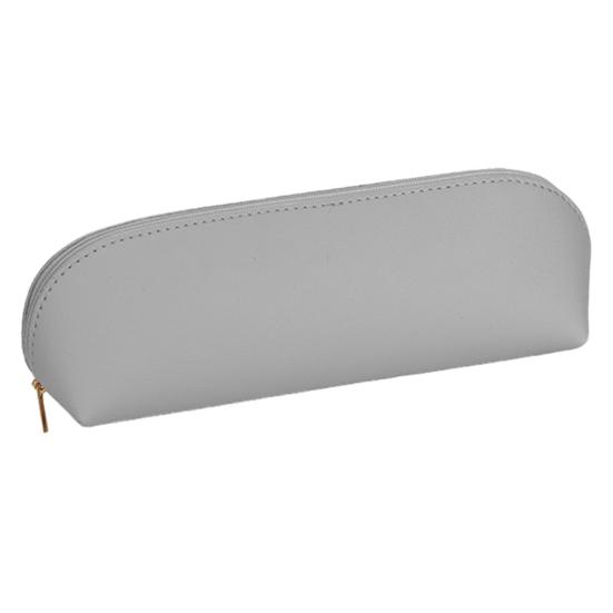 1шт пенал водонепроницаемый искусственный кожаный пенал прочный гладкий молния канцелярская сумка для хранения для дома и школы