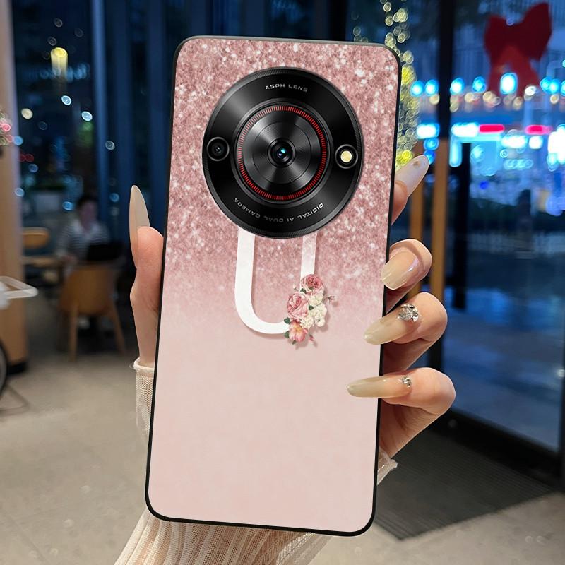 Anti-scratch Soft Case For ZTE Blade A75 5G/ Nubia Focus 5G Custom Name A to Z Letter With Flower Starry Sky Pattern Casing