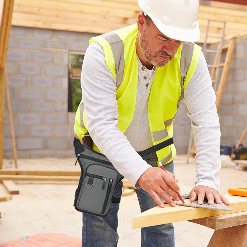 Motorcycle Leg Bag, Drop Leg Bag, Hiking Multi Pocket Waist Fanny Pack, Thigh Pouch,