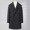 Wool Coat Autumn and Winter Fashion British Medium and Long Alpaca Double-breasted Coat Coat