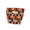 with Zipper Makeup Bag Color Plaid Key Case Portable Cosmetic Pouch  for Women Girls