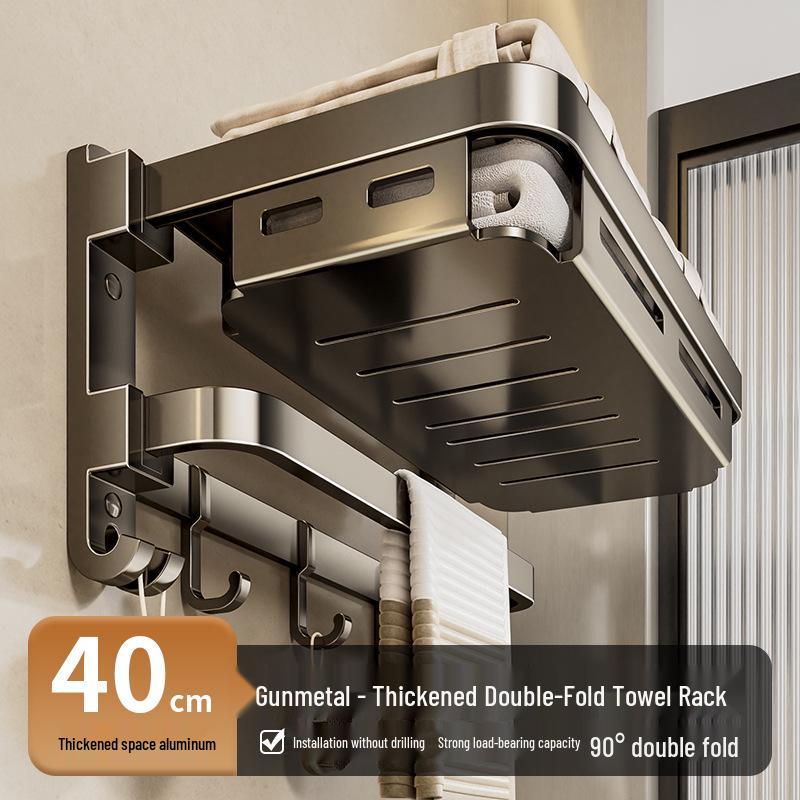 Настенная складная вешалка для полотенец для ванной без сверления