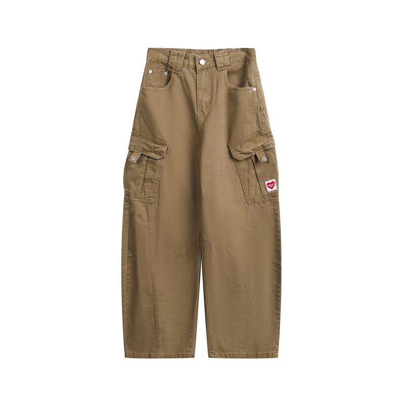 LEMANISM American Retro Washed Straight-Leg Cargo Pants